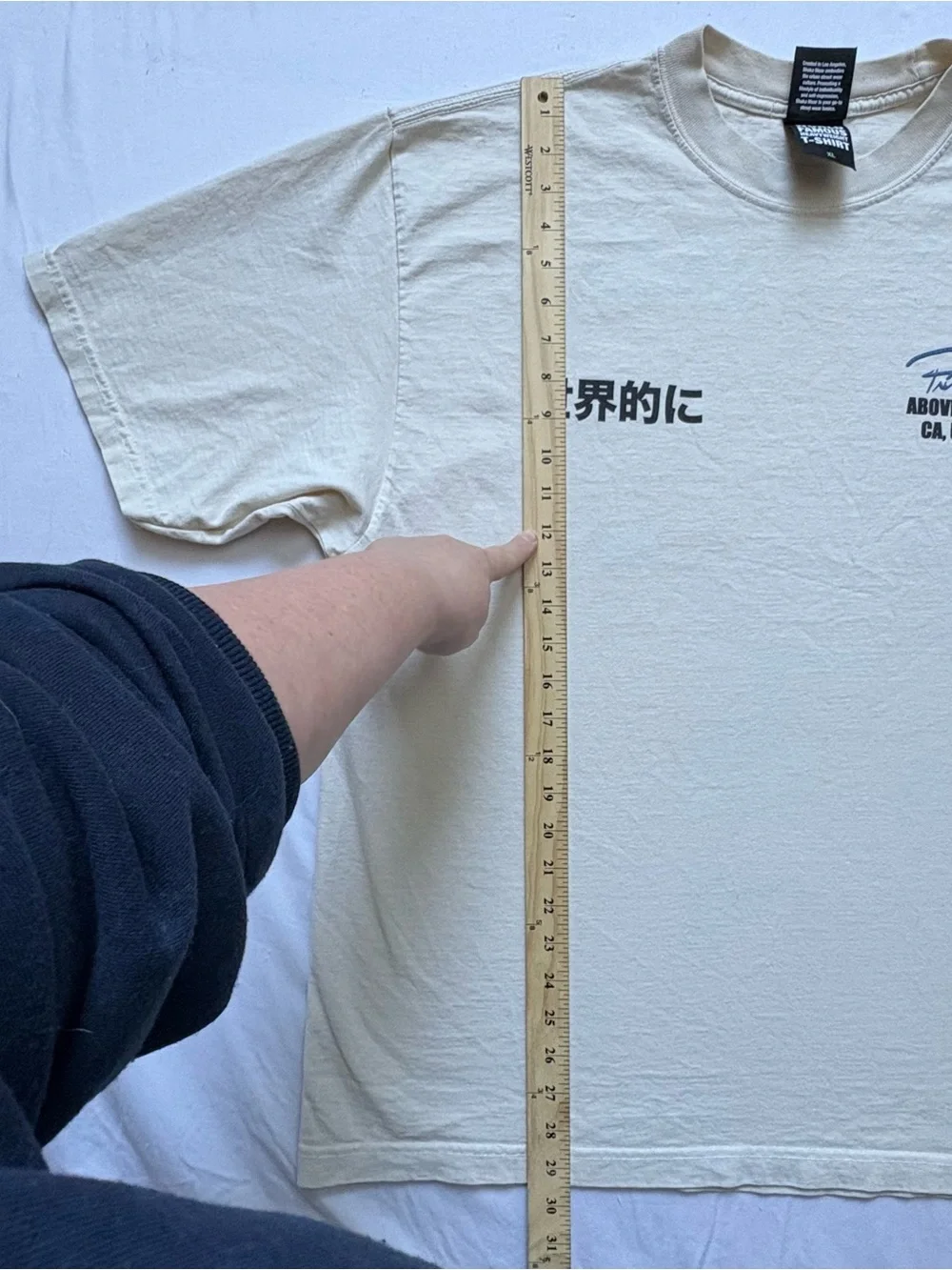 SHAKA WEAR World Famous Heavyweight Garment Dyed Graphic Tee Beige Men’s XL